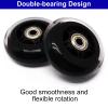 BENLIUDH Inline Skate Wheels With Bearings, 3 Inch Roller Blade 76mm Outdoor and Indoor Clear Wheels for Office Chairs, Luggage (4 Pack, Black) view 3