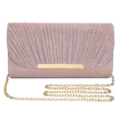 UBAYMAX Evening Bag Clutch Purses for Women Handbags Shoulder Crossbody Wedding Bag for Prom Cocktail Party Wedding (Rose Gold)