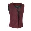 Teyujosem Men's Medieval Pirate Vest lace up Steampunk Renaissance Waistcoat (2022050RD, XL) view 2