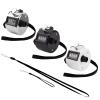 BGJRBY 3 Pack Hand Tally Clicker Counter 4 Digit Display Mechanical Palm with Metal Finger Ring for Coaching, Knitting, Lap, Fishing, Golf and Row Sport with 2-Nylon Lanyard (Black White Silver) view 1