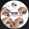 BGJRBY 3 Pack Hand Tally Clicker Counter 4 Digit Display Mechanical Palm with Metal Finger Ring for Coaching, Knitting, Lap, Fishing, Golf and Row Sport with 2-Nylon Lanyard (Black White Silver) view 3