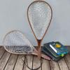 Aventik Fly Fishing Trout Landing Net Wooden Nets Soft Rubber Ghost Net Release Catch & Release (HWRN06) view 4