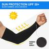 Kimasha UV Sun Protection Arm Sleeves for Men & Women,Cooling UPF 50 Arm Cover for Baseball,Cycling,Basketball (Black-3 Pairs) view 3