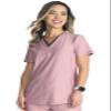 Cherokee Form Women Scrubs Top V Neck Plus Size CK843, 2XL, Mauve Orchid view 3