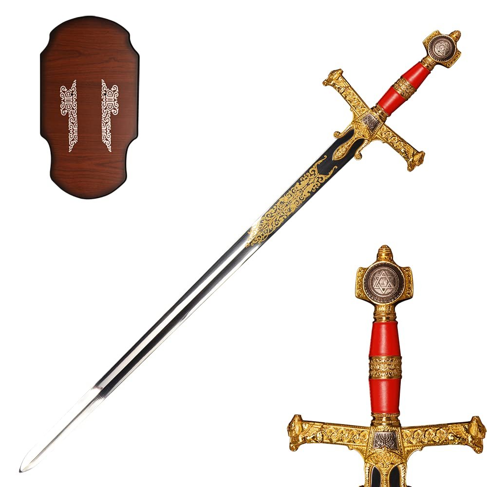 46.4" Red Solomon King David Star Ceremonial Cosplay Prop for Collection