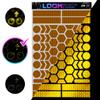 LOOM Reflective Stickers | 67pc Prismatic YLW | Reflective Stickers for Helmet, Bike, Motorcycle, Hard Hat | Waterproof Reflectors for Car, Trailer | Bike Reflectors for Night Riding view 1
