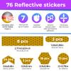 LOOM Reflective Stickers | 67pc Prismatic YLW | Reflective Stickers for Helmet, Bike, Motorcycle, Hard Hat | Waterproof Reflectors for Car, Trailer | Bike Reflectors for Night Riding view 3