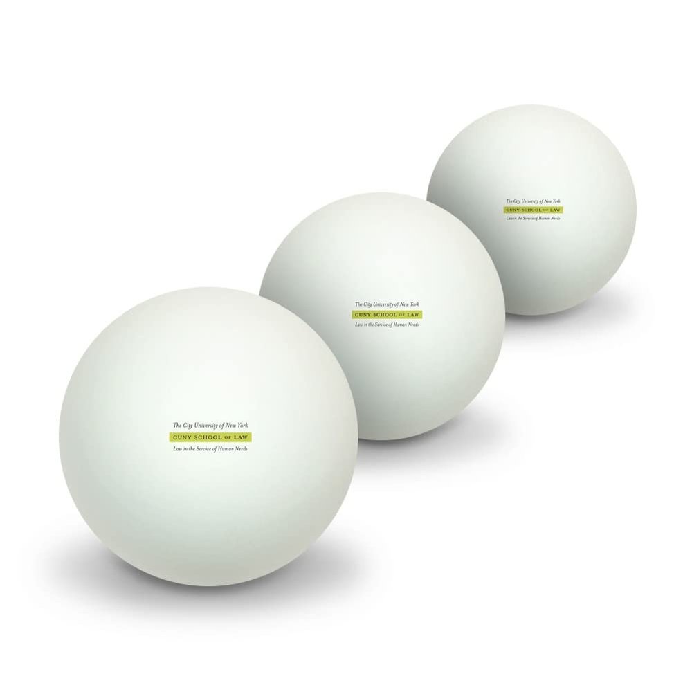 CUNY School of Law Primary Logo Novelty Table Tennis Ping Pong Ball 3 Pack
