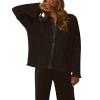 IMISSILLEB Women's 2 Pieces Pants Outfits Oversized Printed Long Sleeve Button Down Shirts Loose Wide-Leg Pants Set view 3
