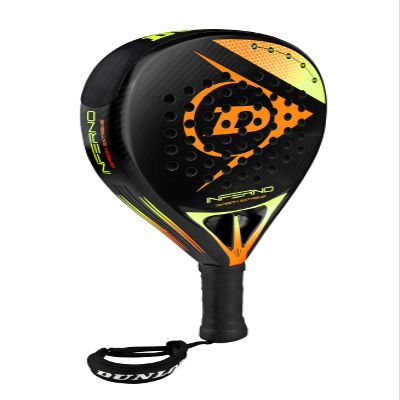 Dunlop Sports Inferno Carbon Extreme Padel Racket, Black/Orange/Yellow