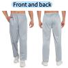 AIFARLD Tear Away Pants for Men Mens Basketball Sweatpants 2 Side Zippers with Pockets for Knee/Leg Post-Surgery Grey view 3