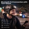 ILM Bluetooth Smart Adult Bike Helmet with Automatic G-Sensor Turn Signal & Brake Warning LED Light Control, Road Cycling Bicycle Helmets for Men Women E3-12LSBT Matte Black Small Medium view 3