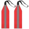 2 Pack High Visibility Safety Flag - Red Warning Flag with Reflective Strip for Canoes, Boats, Trucks, Trailers view 1