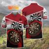 Custom Dart Polo Shirt with Name, Personalized Darts Player Jersey, Cool 3D Print Dartboard T-Shirt, Unique Sportswear Gift for Dart Lovers and Team Players/Gifts8 view 2
