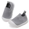 AILYLAKP Toddler Baby Boy Girl Shoes Kids Breathable Sneakers Tennis Shoes 6-36 Months Infant Slip on Shoes Grey view 1