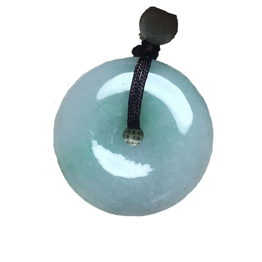 YHDONE Natural Jade Safety Buckle Circle Pendant Real Grade A Certified Burma Jadeite necklace