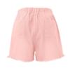XUETON Womens Causal Drawstring Denim Shorts Summer Elastic Waist Raw Hem Comfy Jeans Shorts with Pockets(Red,Large) view 4