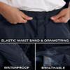 iCreek Men's Rain Pants Waterproof Rain Over Pants Hiking Pants Windproof Lightweight Outdoor for Golf, Fishing (Navy Blue, XX-Large/28 Inseam) view 3
