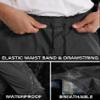 iCreek Men's Rain Pants Waterproof Rain Over Pants Hiking Pants Windproof Lightweight Outdoor for Golf, Fishing (Black, Medium/30 Inseam) view 3