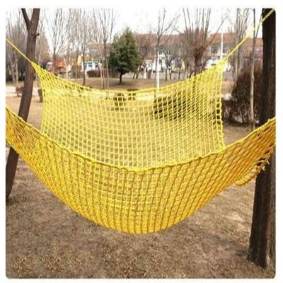 Climbing Cargo Net 5mm Thick 5cm mesh Treehouse net Double Layers Playground Safety Net Climbing Cargo net Cargo Rope net Used for Treehouse Accessories (Color : Yellow, Size : 3X4.5m)
