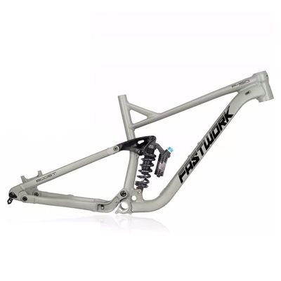 HIMALO Downhill Suspension Frame 27.5er 29er Mountain Bike Frame 17''/19'' Disc Brake Thru Axle Boost Bike Frame XC/DH,with Rear Shocks (Color : Light Grey, Size : 29x17'')