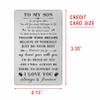 HYHYDHP Son Christmas Cards from Mom Dad - Fathers Day Card for Son - Son Graduation Gifts Birthday Ideas view 2