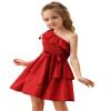Kids Girls Graduation Dress Red Party One Shoulder Dress Size 6-7 Years view 1