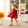 Kids Girls Graduation Dress Red Party One Shoulder Dress Size 6-7 Years view 2