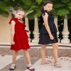 Kids Girls Graduation Dress Red Party One Shoulder Dress Size 6-7 Years view 4
