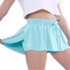 EXARUS 3 Pack Girls Shorts Butterfly Flowy Athletic Skort Dance Cheer Outfits Teen Running Skirts Preppy Tennis 2 in 1 Flutter Gym Kids Tween Clothes Hot Pink Blue Purple 12Y view 4