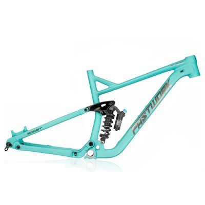 HIMALO Downhill Suspension Frame 27.5er 29er Mountain Bike Frame 17''/19'' Disc Brake Thru Axle Boost Bike Frame XC/DH,with Rear Shocks (Color : Blue, Size : 29x19'')