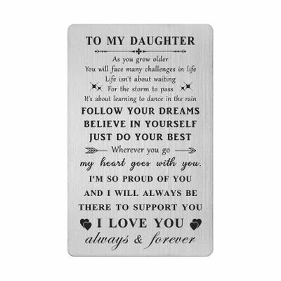 HYHYDHP Mothers Day Gifts for Daughter - Daughter Birthday Cards from Mom Dad - Proud Daughter Graduation Ideas