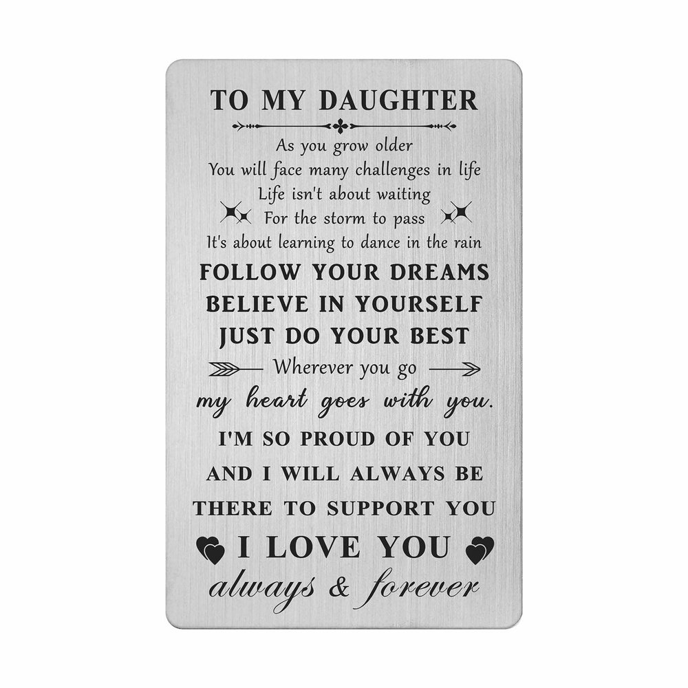 HYHYDHP Mothers Day Gifts for Daughter - Daughter Birthday Cards from Mom Dad - Proud Daughter Graduation Ideas