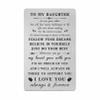 HYHYDHP Mothers Day Gifts for Daughter - Daughter Birthday Cards from Mom Dad - Proud Daughter Graduation Ideas view 1