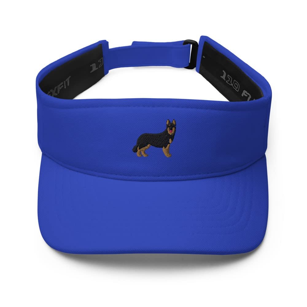 German Shepherd hat, Embroidered Unisex Visor hat, German Shepherd Gifts, Dog mom dad hat. Royal