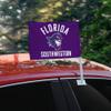 Florida Southwestern State College Buccaneers Logo Car Truck Flag with Window Clip On Pole Holder - Right Passenger Side view 2