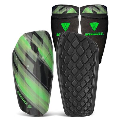 Vizari Unisex Soccer Shin Guards Slip in Design  Lightweight & Durable Shinguards for Adults, Youth & Big Kids