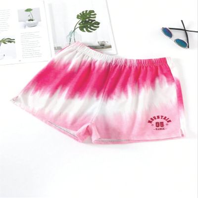 AMDMG Shorts for Women Tie Dye Letter Graphic Track Shorts (Color : Pink, Size : Large)