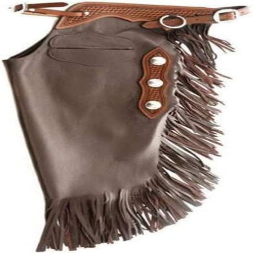 Custom Made Suede Leather Western Chinks/Chaps Soft Quality Leather Floral Handmade Tooled Bull Trail Riding (XX-Large)