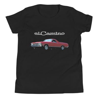 1968 Chevy El Camino Classic car Youth Short Sleeve T-Shirt Black
