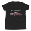 1968 Chevy El Camino Classic car Youth Short Sleeve T-Shirt Black view 1