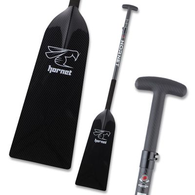 Hornet Watersports Dragon Boat Paddle - Black Glossy - Adjustable Carbon Fiber - IDBF Approved - Dragon Boat Accessories