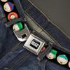 Paramount Network Belt, Seatbelt Buckle Belt, South Park Boys Face Repeat Black, 30 to 44 Inches view 2