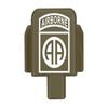 NDZ Performance Rear Slide Cover Plate for Sig P320 Series 9mm .40 .357 .45 ACP Laser Engraved Anodized Aluminum in Olive Drab Green, Made in The USA - US Army 82nd Airborne Division view 1