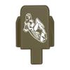 NDZ Performance Rear Slide Cover Plate for Sig P320 Series 9mm .40 .357 .45 ACP Laser Engraved Anodized Aluminum in Olive Drab Green, Made in The USA - Bomb Pinup Girl 1 view 1