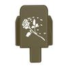 NDZ Performance Rear Slide Cover Plate for Sig P320 Series 9mm .40 .357 .45 ACP Laser Engraved Anodized Aluminum in Olive Drab Green, Made in The USA - Rose Swoosh Petals view 1