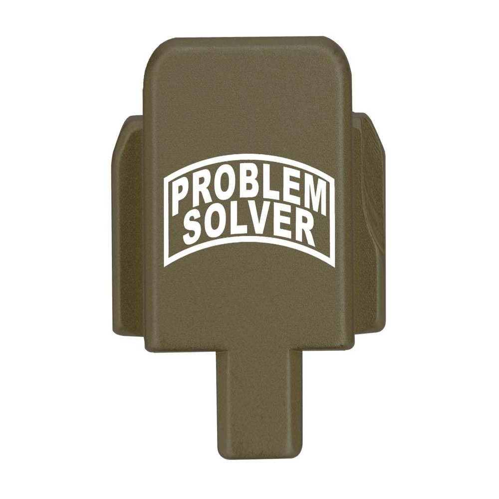NDZ Performance Rear Slide Cover Plate for Sig P320 Series 9mm .40 .357 .45 ACP Laser Engraved Anodized Aluminum in Olive Drab Green, Made in The USA - Problem Solver Banner
