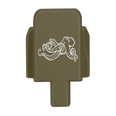 NDZ Performance Rear Slide Cover Plate for Sig P320 Series 9mm .40 .357 .45 ACP Laser Engraved Anodized Aluminum in Olive Drab Green, Made in The USA - Octopus