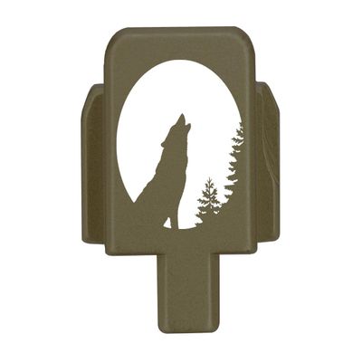 NDZ Performance Rear Slide Cover Plate for Sig P320 Series 9mm .40 .357 .45 ACP Laser Engraved Anodized Aluminum in Olive Drab Green, Made in The USA - Wolf Moon 3