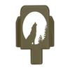 NDZ Performance Rear Slide Cover Plate for Sig P320 Series 9mm .40 .357 .45 ACP Laser Engraved Anodized Aluminum in Olive Drab Green, Made in The USA - Wolf Moon 3 view 1